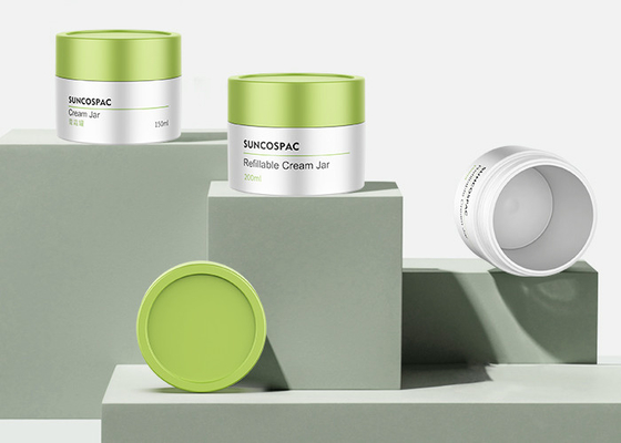 Cina Refillable All Plastic Pp Cream Jars 3 Oz Kosmetik Toples Double Wall Kosmetik Jars pemasok