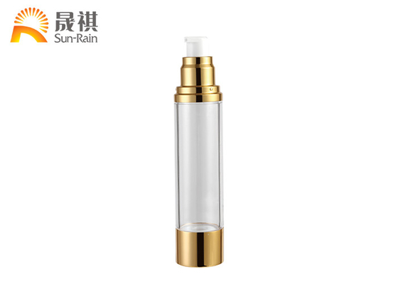 Botol Kosmetik Alum AAirless Botol Golden Collar SEBAGAI Botol Lotion Tubuh SR-2108C