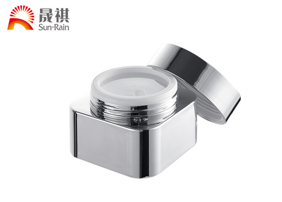 Kustom perak aluminium PMMA cream jar kemasan 50g untuk wadah kosmetik SR2308B