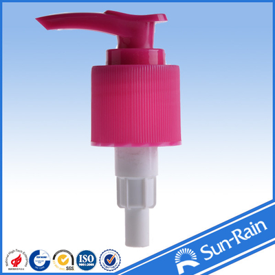 Merah muda plastik pompa lotion 24/415 untuk botol sampo