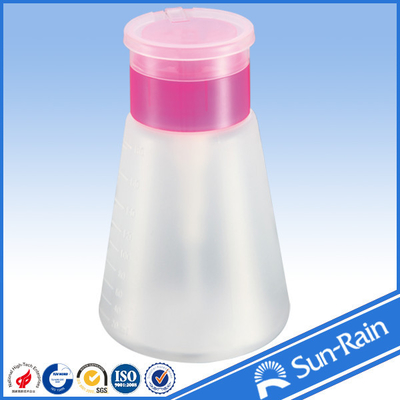 Botol silinder plastik Lotion dengan cat kuku pompa remover