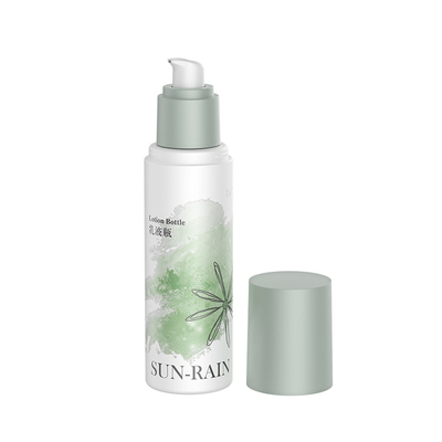 Beauty Custom Single Wall Green Cosmetic Serum Lotion Botol 120ml Dengan Dispenser