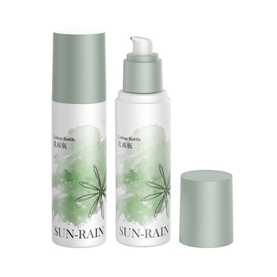 Beauty Custom Single Wall Green Cosmetic Serum Lotion Botol 120ml Dengan Dispenser