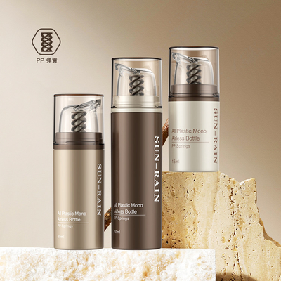 Airless Lotion Kosmetik Perawatan Kulit Kemasan Pompa Botol Custom 15ml 30ml 50ml Kosmetik Mini