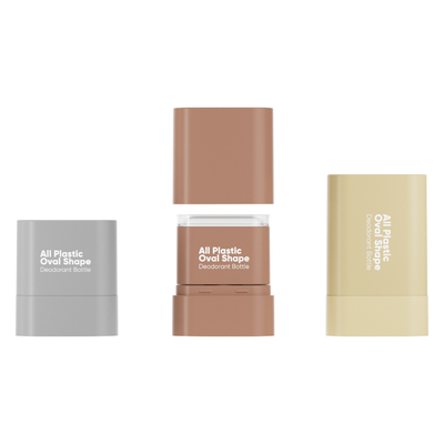 Pabrik Langsung Bisa Mengatur Warna Dasar Stick Semua Plastik Bentuk Oval Botol Deodorant Dengan Sikat