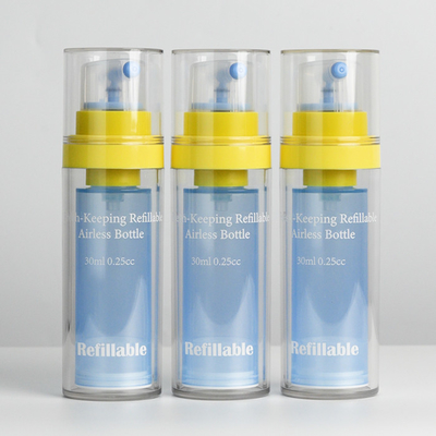 Produsen Botol PET Double-Wall Isi ulang 30ml Airless Pump Bottle