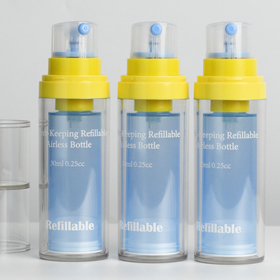Produsen Botol PET Double-Wall Isi ulang 30ml Airless Pump Bottle